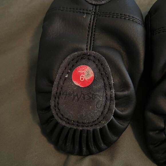 Toddler Size 9 Soft Dance Ballet Shoes - Black - Picture 3 of 3